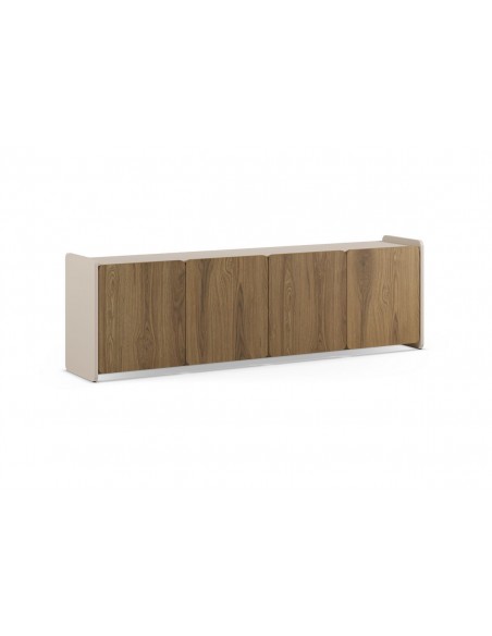 Móvel TV moderno BOUCLEON 180 cm creme e carvalho escuro