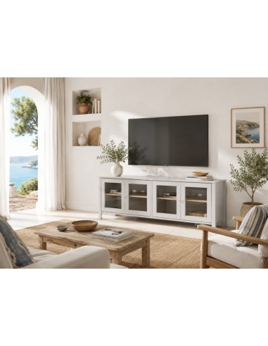 Móvel de TV branco mediterrânico ALESSANDRA 150...