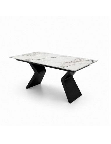 Mesa Extensível porcelânico efeito mármore...