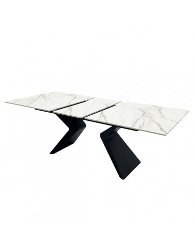 Mesa Extensível porcelânico efeito mármore...
