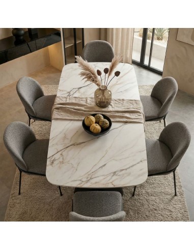 Mesa Extensible Porcelánico efecto mármol LANDA...