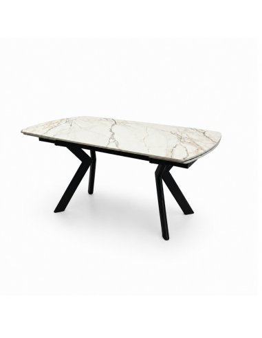 Mesa Extensível porcelânico efeito mármore...