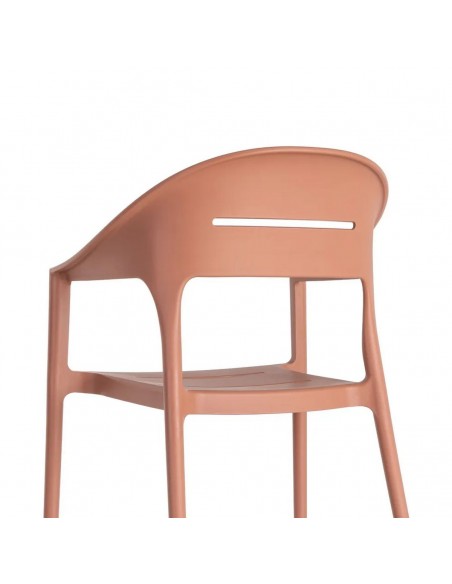 Silla de Exterior CONTRACT Apilable de Polipropileno con Reposabrazos