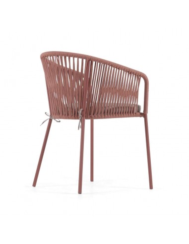 Silla Yanet para exterior, cuerda, metal