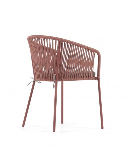 Cadeira Yanet para exterior, corda, metal