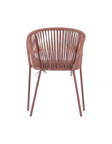 Silla Yanet para exterior, cuerda, metal