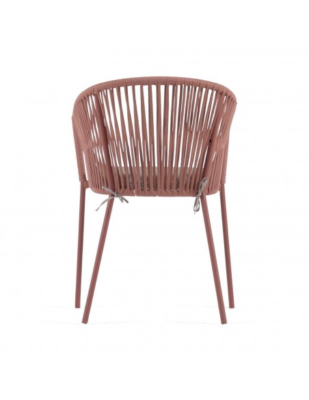 Silla Yanet para exterior, cuerda, metal