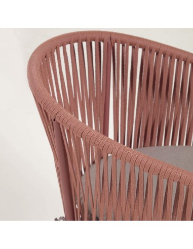 Silla Yanet para exterior, cuerda, metal