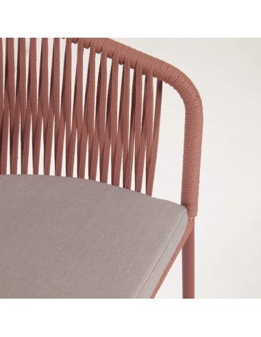 Cadeira Yanet para exterior, corda, metal