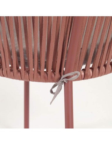 Cadeira Yanet para exterior, corda, metal