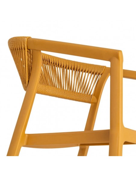 Silla Apilable con brazos de Exterior QUINBA de Polipropileno y cuerda de polietileno