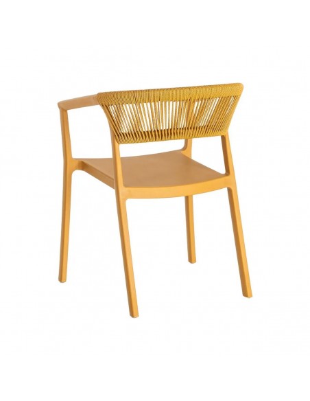 Silla Apilable con brazos de Exterior QUINBA de Polipropileno y cuerda de polietileno