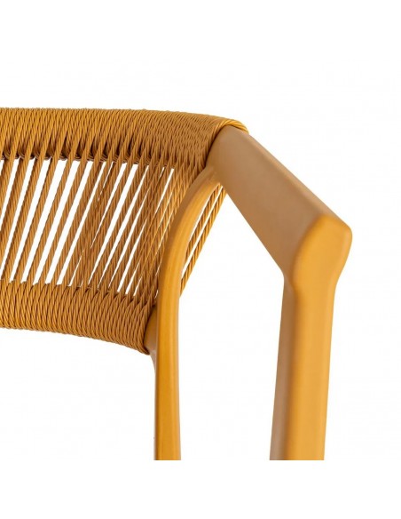 Silla Apilable con brazos de Exterior QUINBA de Polipropileno y cuerda de polietileno