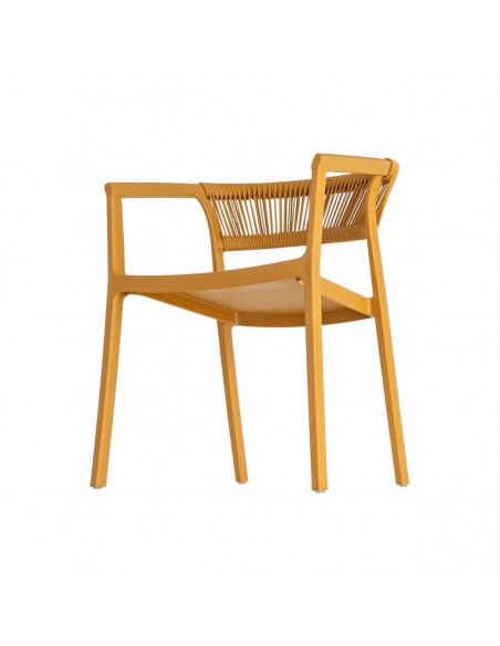 Silla Apilable con brazos de Exterior QUINBA de Polipropileno y cuerda de polietileno