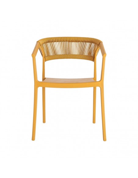 Silla Apilable con brazos de Exterior QUINBA de Polipropileno y cuerda de polietileno
