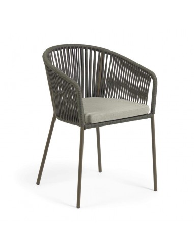 Cadeira Yanet para exterior, corda, metal