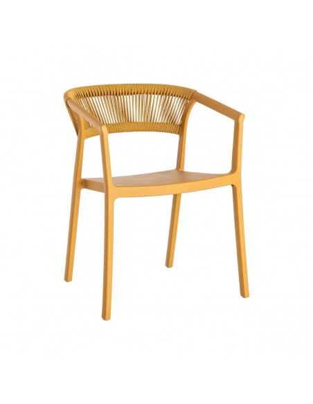 Silla Apilable con brazos de Exterior QUINBA de Polipropileno y cuerda de polietileno