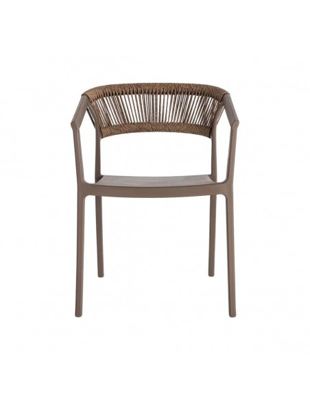 Silla Apilable con brazos de Exterior QUINBA de Polipropileno y cuerda de polietileno