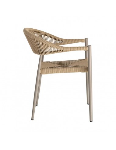 Cadeira exterior LIVADYA em alumínio e ratã PE...
