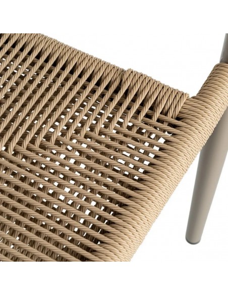 Silla apilable de exterior LIVADYA de aluminio con brazos
