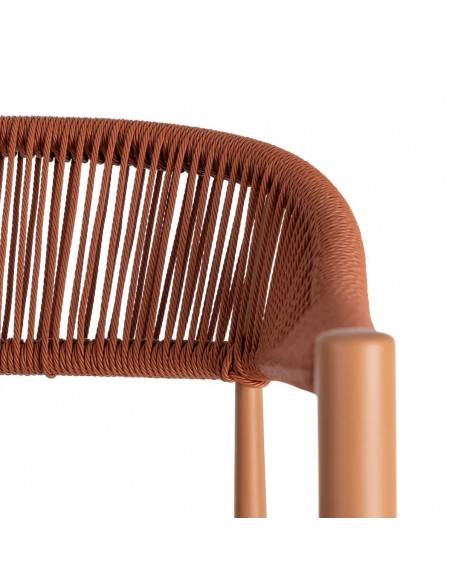 Silla apilable de exterior LIVADYA de aluminio con brazos