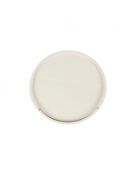 Mesita de Noche Diseño Moderno JAMES lacada Beige Brillo