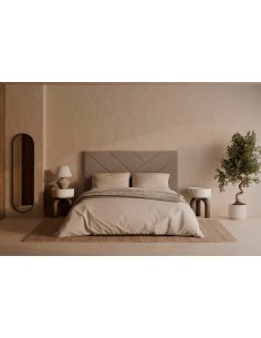 Mesita de noche diseño orgánico ARNOLD nogal y lacado beige 2