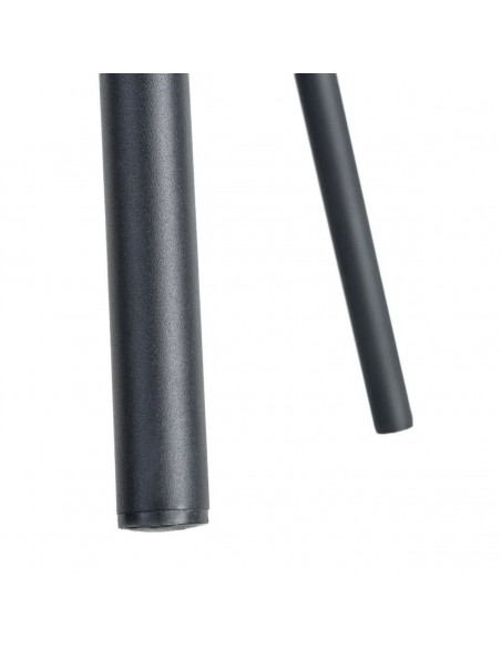 Silla de Comedor CISELIA en Tejido Espiga Marrón con Patas de Acero Negro