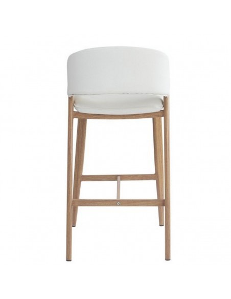 Taburete de diseño DARICE 72 cm, de Similpiel con Patas Metálicas Color Madera