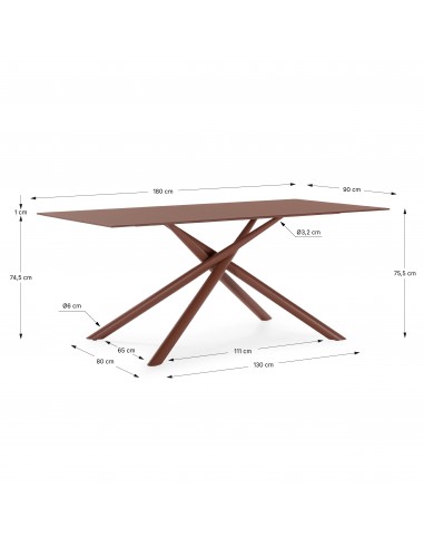 Mesa Rectangular LEXA 180 cm de Cristal...