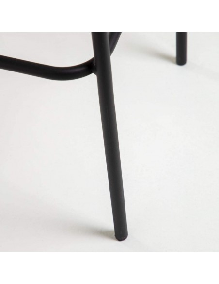 GLENVILLE Taburete negro altura 100 cm.