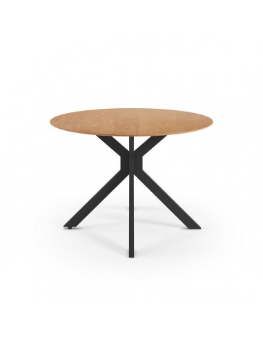 Mesa Redonda Plegable AVIA 110 cm Roble y Patas...