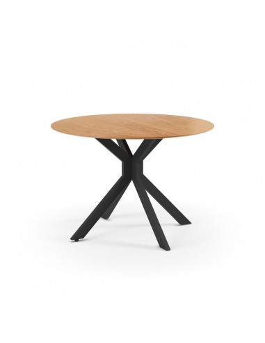 Mesa Redonda Plegable AVIA 110 cm Roble y Patas...