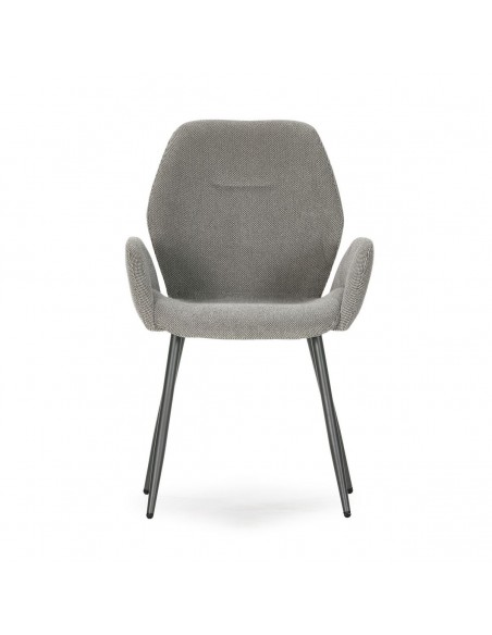 Silla con brazos de Comedor ANSU Tapizada con Patas Metálicas a Juego