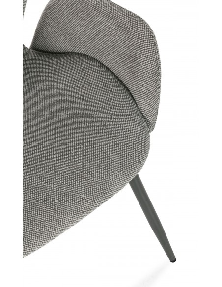 Silla con brazos de Comedor ANSU Tapizada con Patas Metálicas a Juego