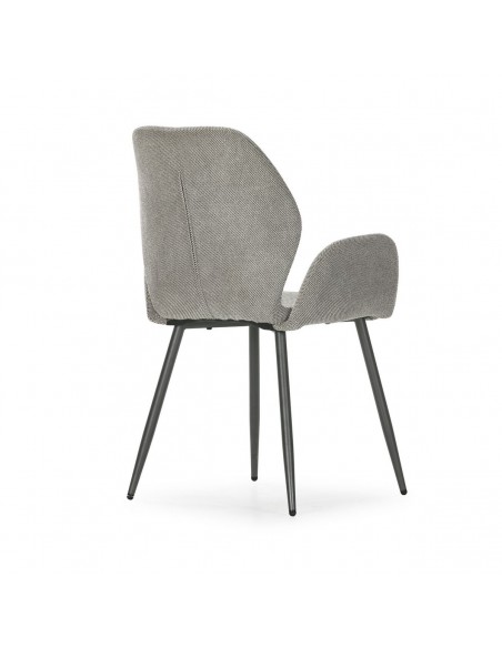 Silla con brazos de Comedor ANSU Tapizada con Patas Metálicas a Juego