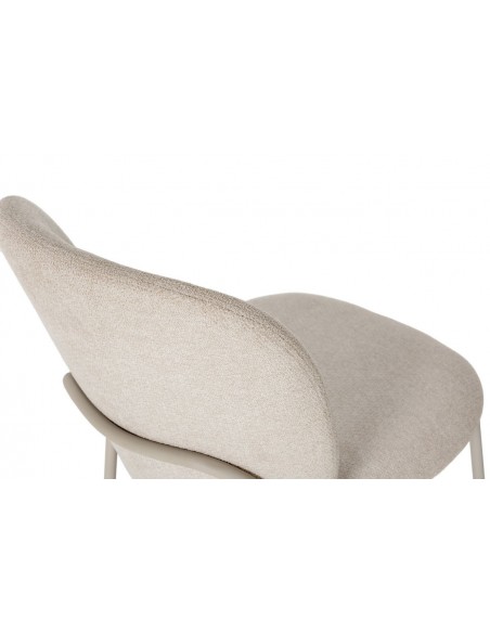 Silla de Comedor DAIA tapizada con Patas Metálicas