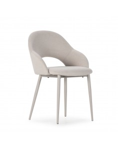 Cadeira de Jantar de Design LIA estofada com pés metálicos 2