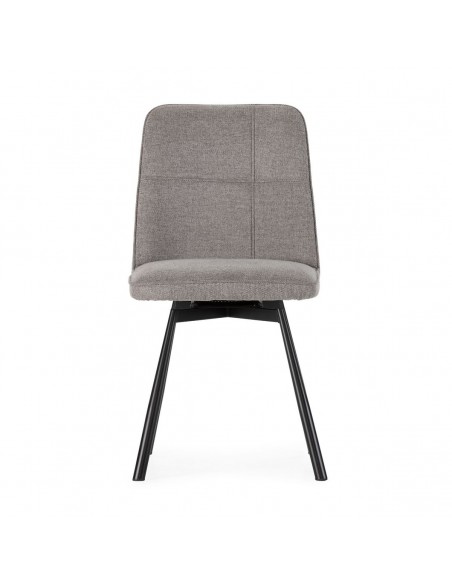 Silla giratoria de comedor TIRSA tapizada con patas metálicas