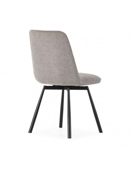 Silla giratoria de comedor TIRSA tapizada con patas metálicas