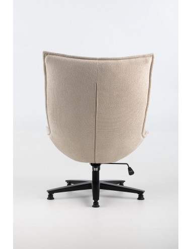 Sillón CAVE tapizado en tela con base de metal...