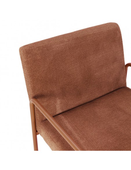 Sillón VINCE Tapizado en Tela con Patas Metálicas de Color