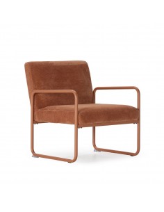 Sillón VINCE Tapizado en Tela con Patas Metálicas de Color
