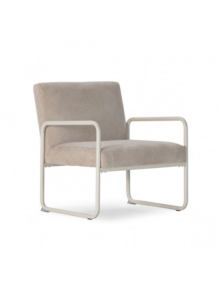 Sillón VINCE Tapizado en Tela con Patas Metálicas de Color
