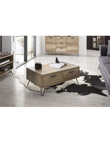 MESA DE CENTRO INDUSTRIAL KANSAS 100x60