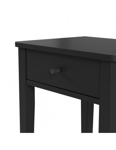 Mesa de Cabeceira BART preta com 1 gaveta em...