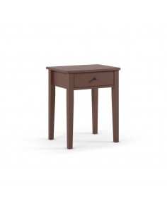 Mesa de Cabeceira BART terracota com 1 gaveta em MDF e pinho
