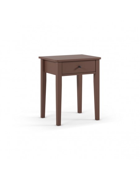 Mesa de Cabeceira BART terracota com 1 gaveta em MDF e pinho