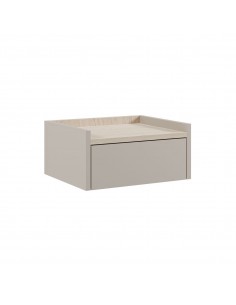Mesa de Cabeceira Suspensa BLAKE 1 Gaveta Creme e Pusula