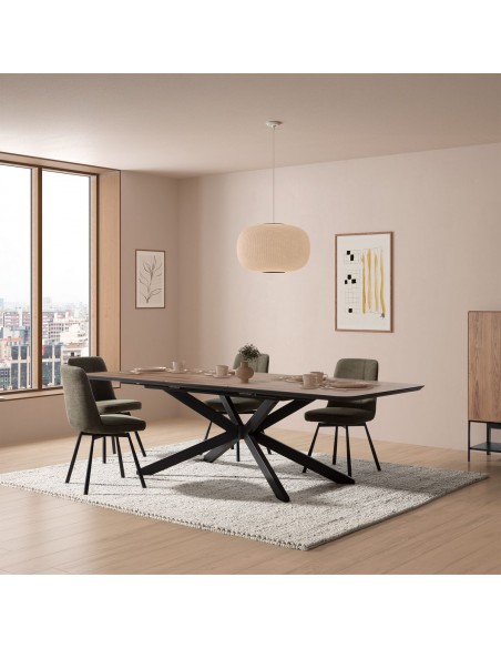 Mesa de Jantar Extensível ADINA 190/250 cm Carvalho UD